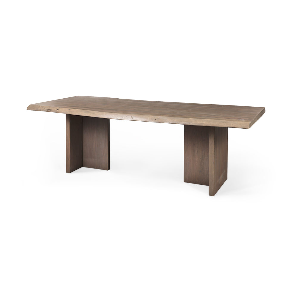 Mercana - Konstantin Dining Table in Brown, Solid Wood