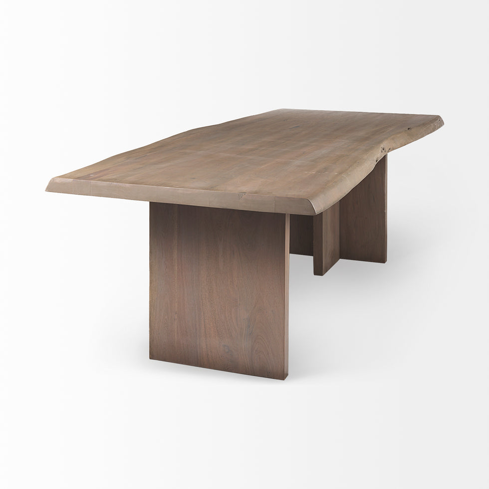 Mercana - Konstantin Dining Table in Brown, Solid Wood