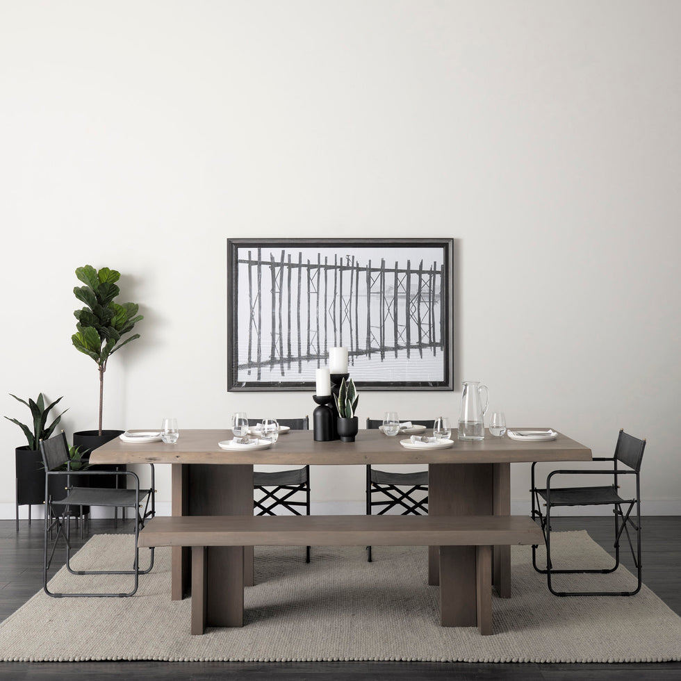 Mercana - Konstantin Dining Table in Brown, Solid Wood