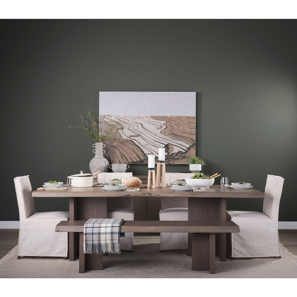 Mercana - Konstantin Dining Table in Brown, Solid Wood