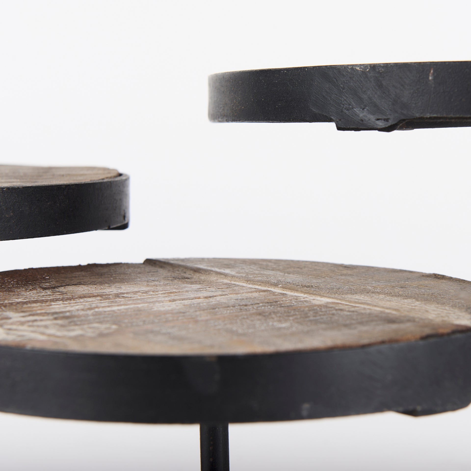 Mercana - Lorenz Display Stand in Black/Brown, Solid Wood