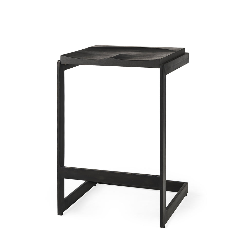 Mercana Kiran Wood Seat Bar/Counter Stool
