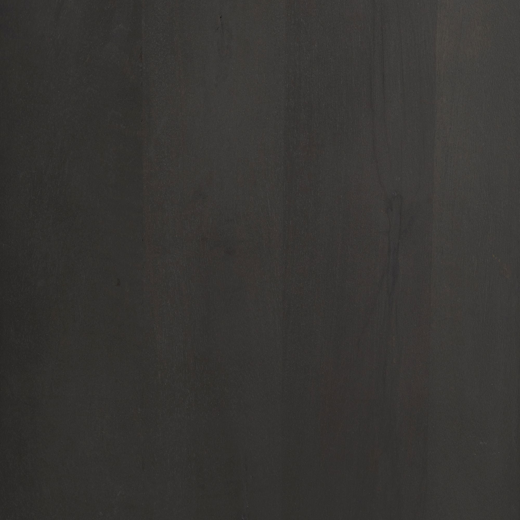 Mercana - Divina Black-Brown Wood with White Marble Top and Black Metal Base Accent Cabinet
