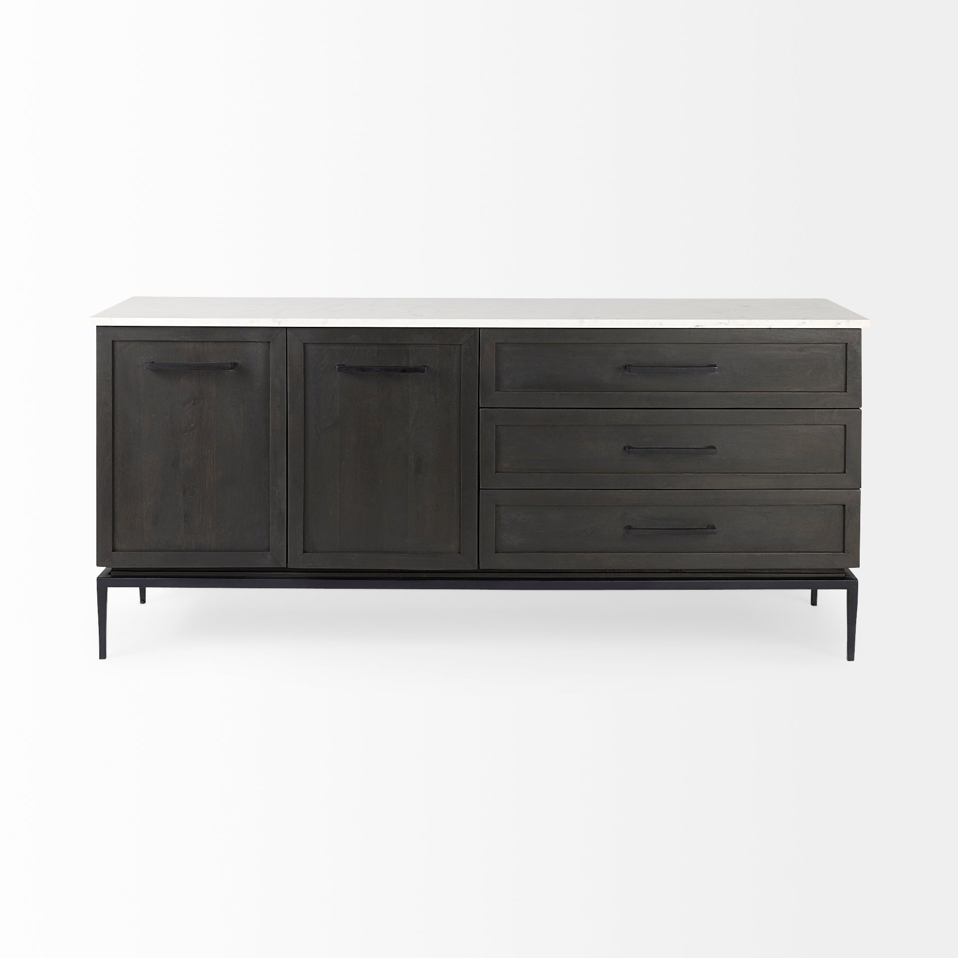 Mercana - Divina Sideboard in Black, Solid Wood