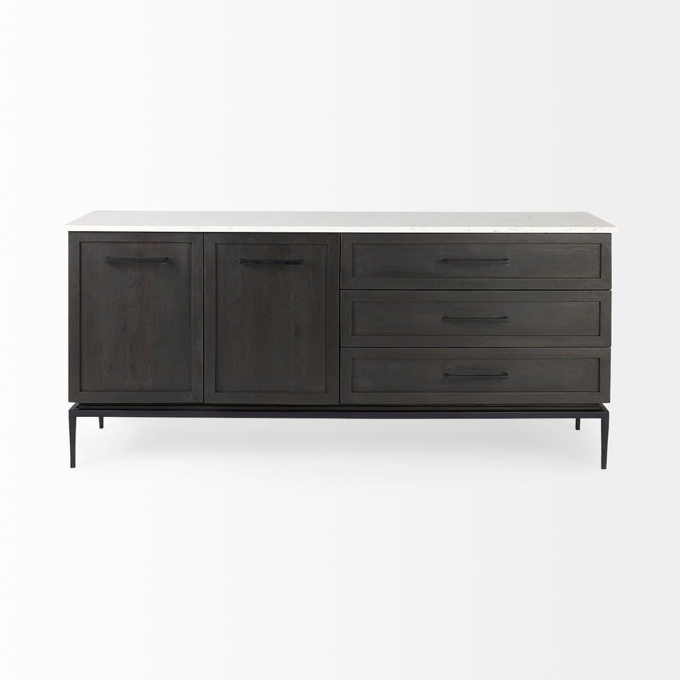 Mercana - Divina Sideboard in Black, Solid Wood