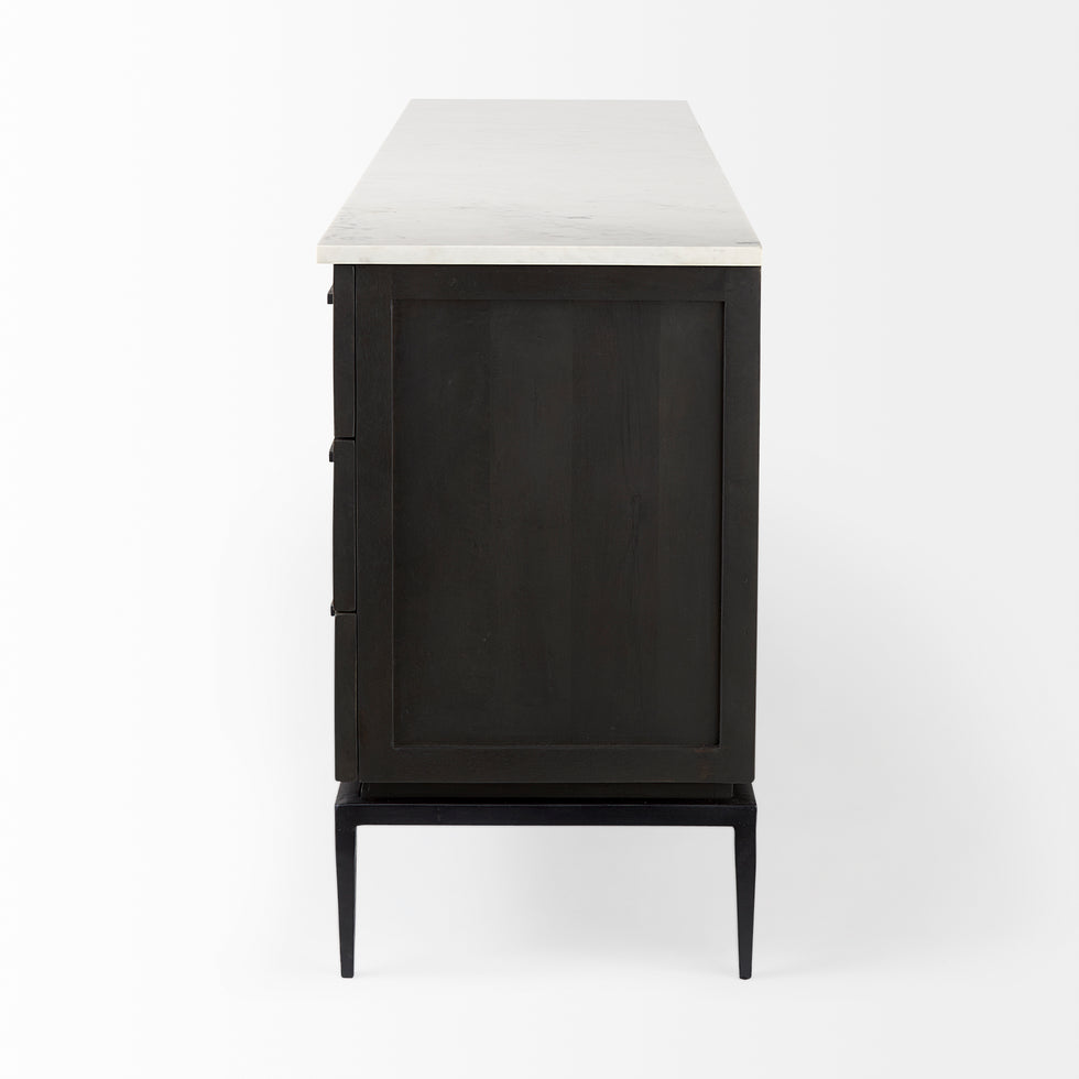 Mercana - Divina Sideboard in Black, Solid Wood