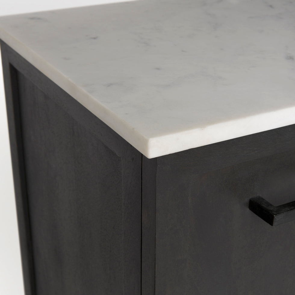 Mercana - Divina Sideboard in Black, Solid Wood