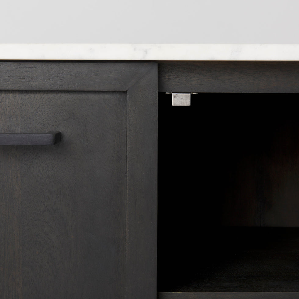 Mercana - Divina Sideboard in Black, Solid Wood