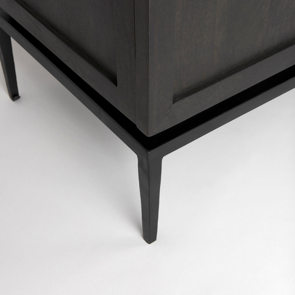 Mercana - Divina Sideboard in Black, Solid Wood