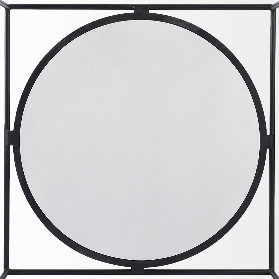 Mercana - Austen Round White Marble Top with Black Metal Frame Coffee Table