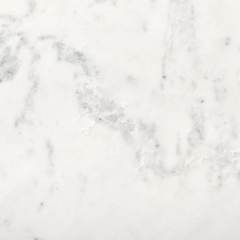 Mercana - Austen Round White Marble Top with Black Metal Frame Coffee Table