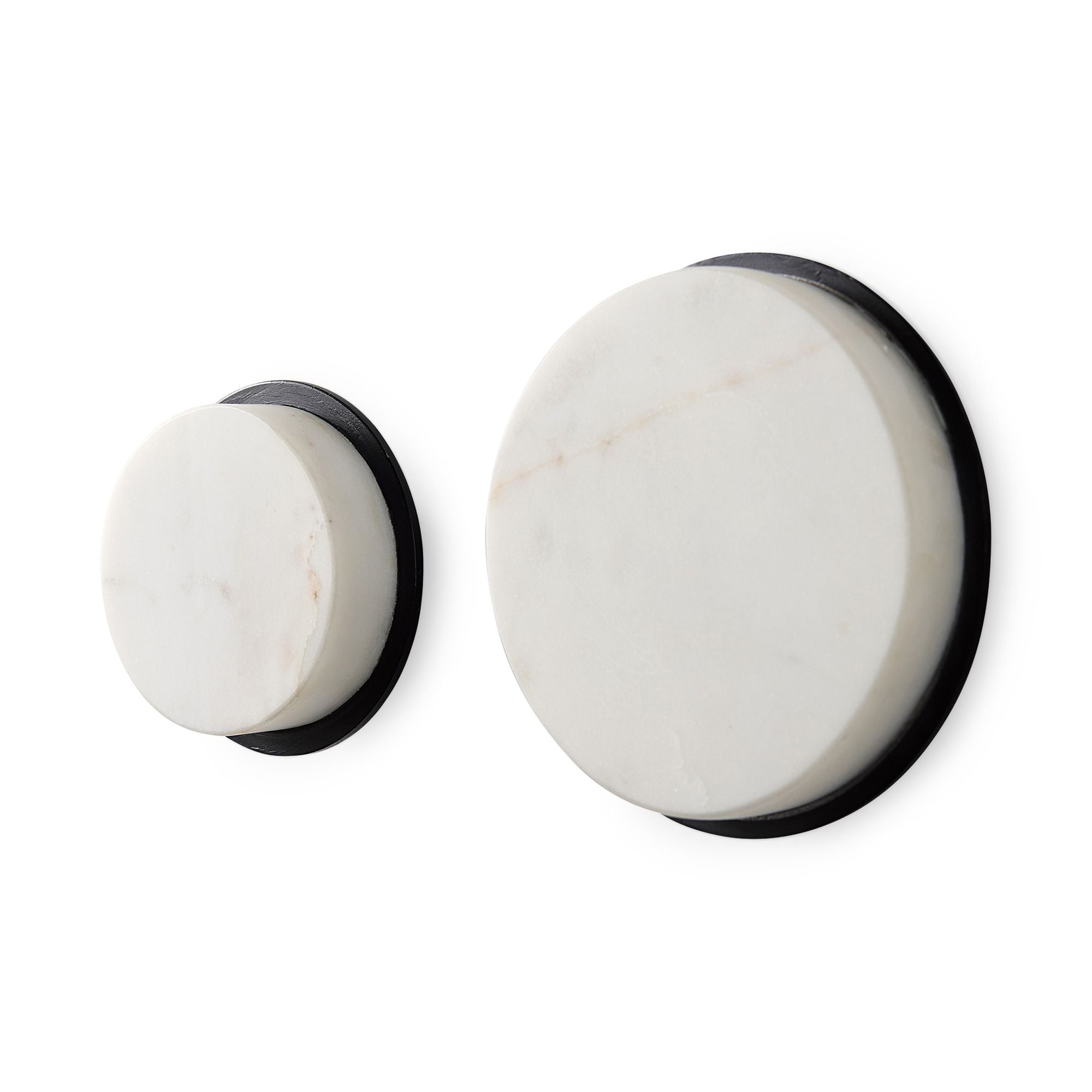 Mercana - Sophia White Marble Wall Hooks (Set of 2)