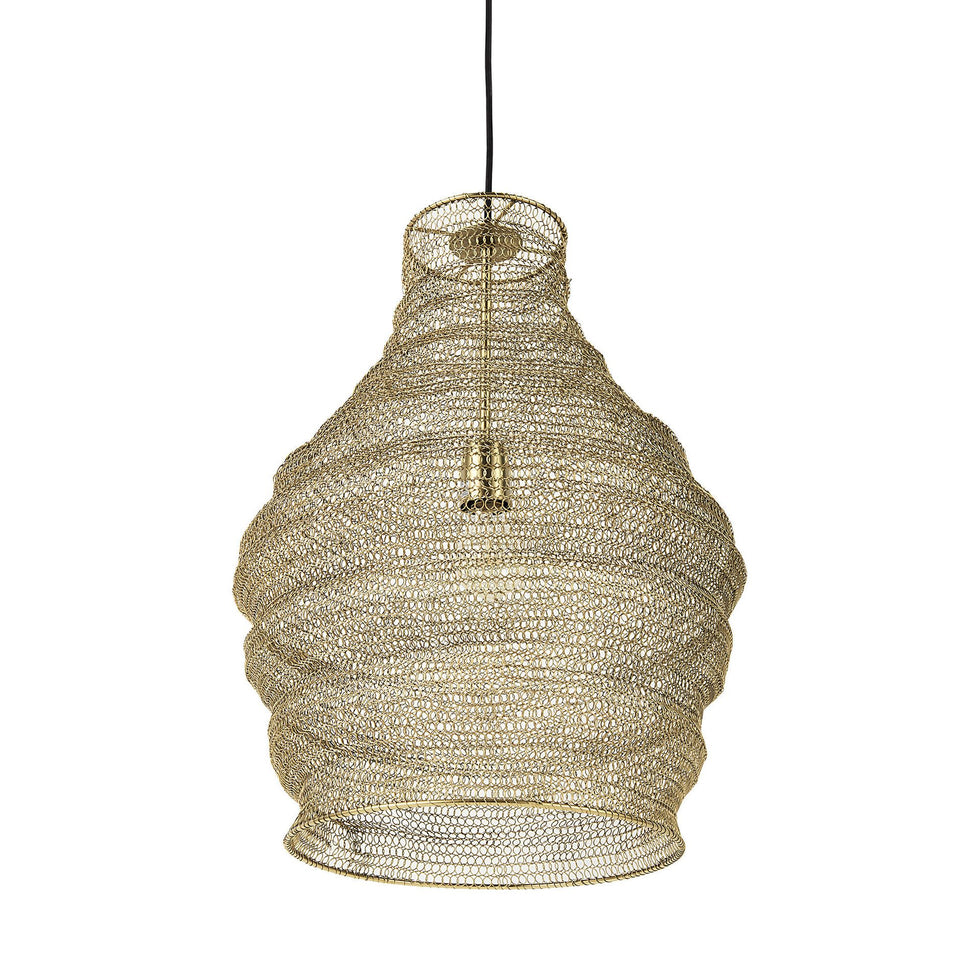 Mercana - Halycon Gold Mesh and Iron Pendant Light
