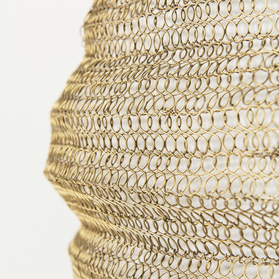 Mercana - Halycon Gold Mesh and Iron Pendant Light