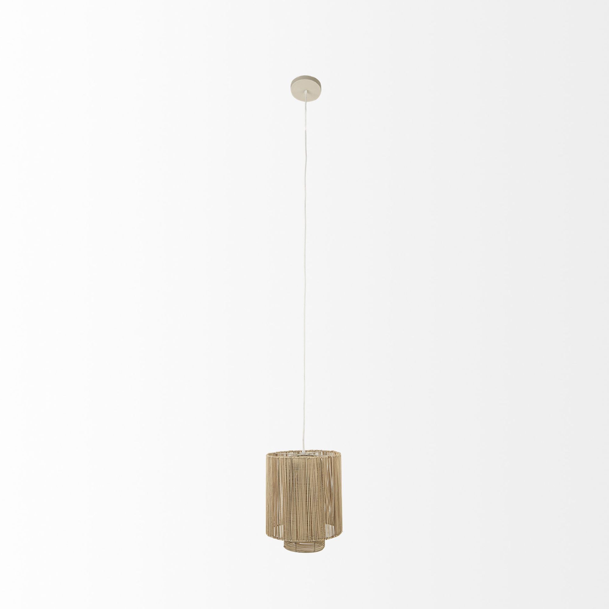Mercana - Aviario Natural Cane Cylindrical Pendant Light