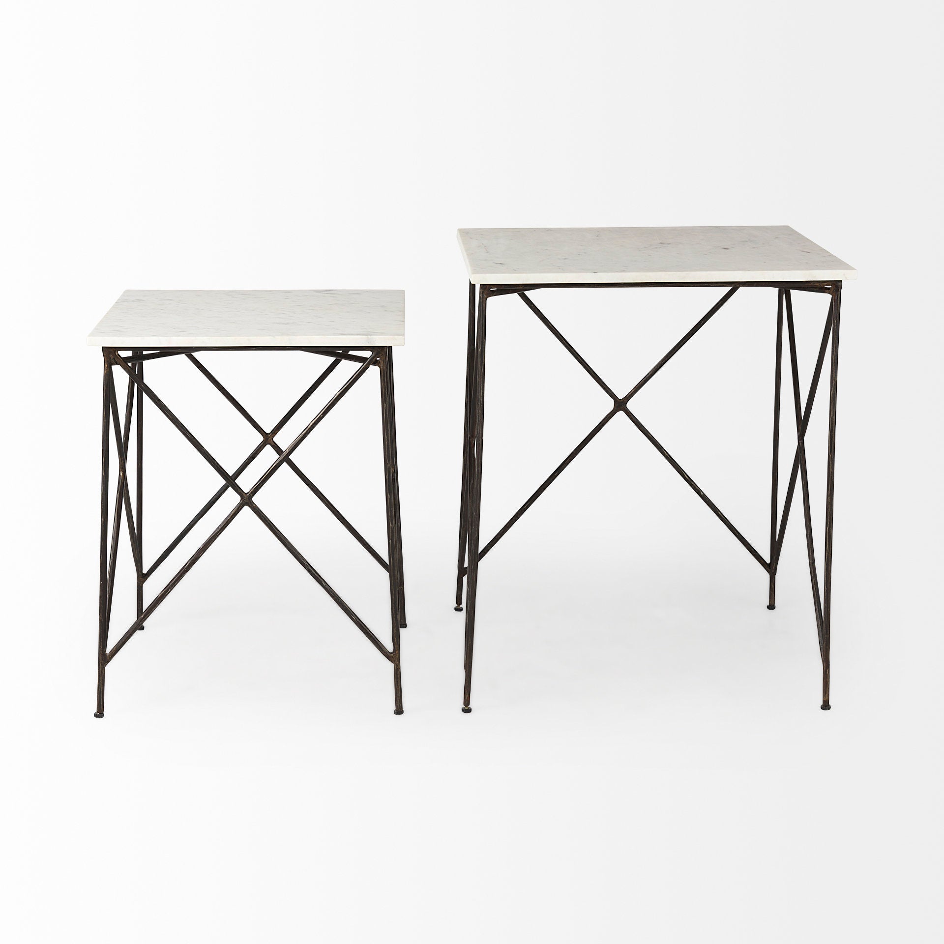 Mercana - Lorlei End Table in White, Stone
