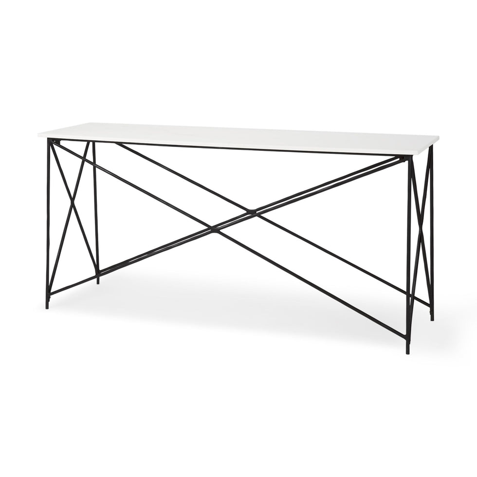 Mercana - Lorlei Console Table with Black Iron Base