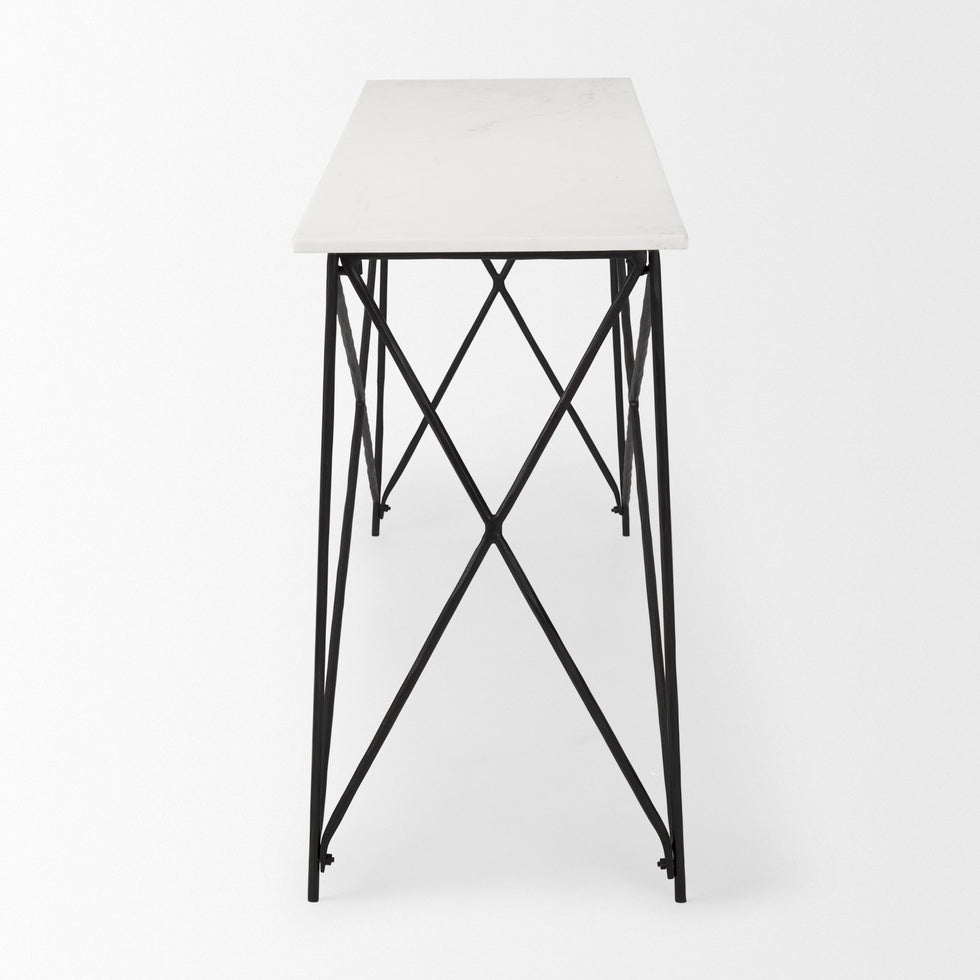 Mercana - Lorlei Console Table with Black Iron Base