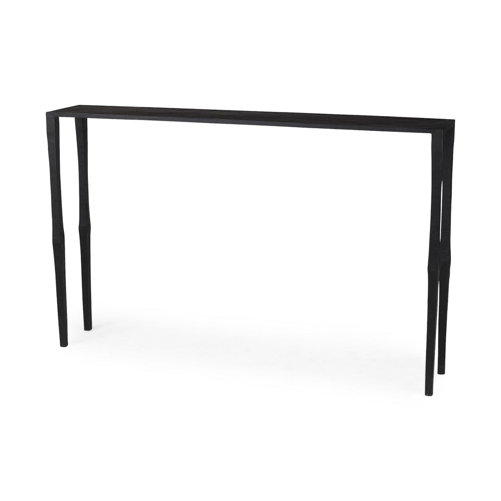 Mercana - Timothy Ebony Black Iron Console Table
