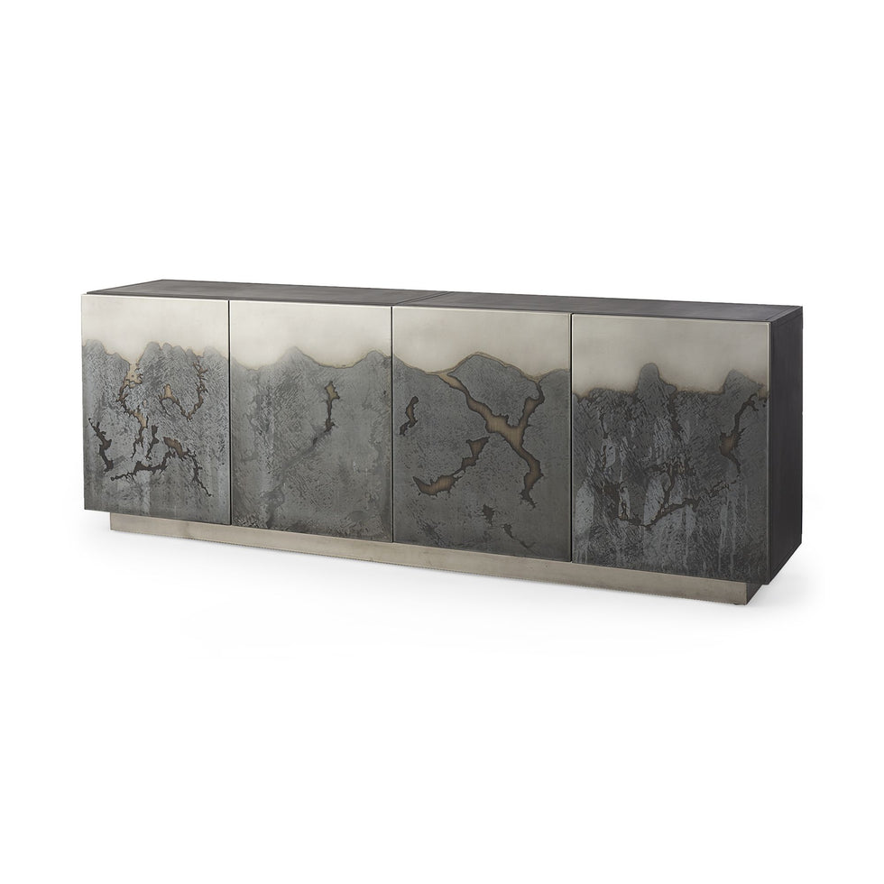Mercana Roxdale Sideboard - Acid Wash, Metal