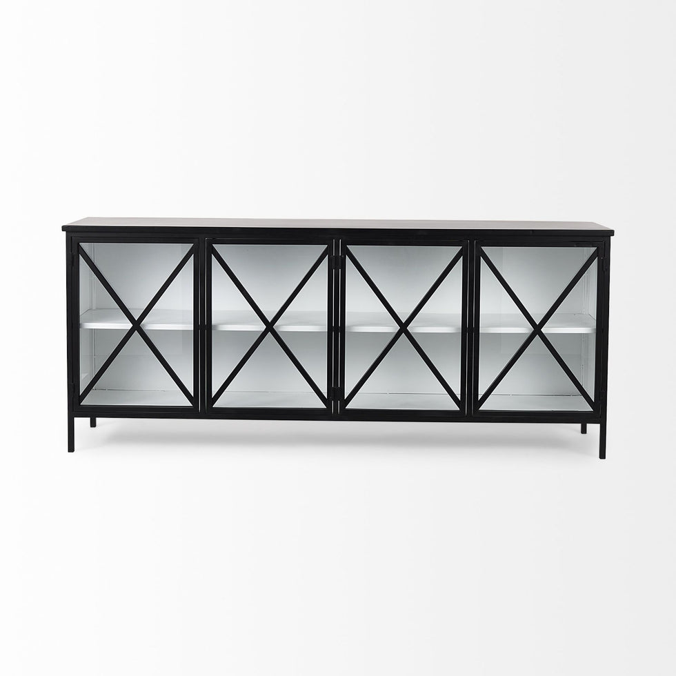 Mercana Aurelia Sideboard - Black/White, Metal