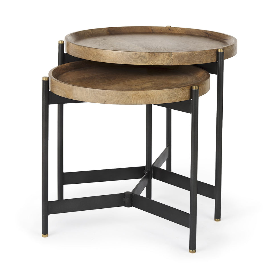 Mercana Marquisa Accent Table (Set of 2) - Light Brown, Wood