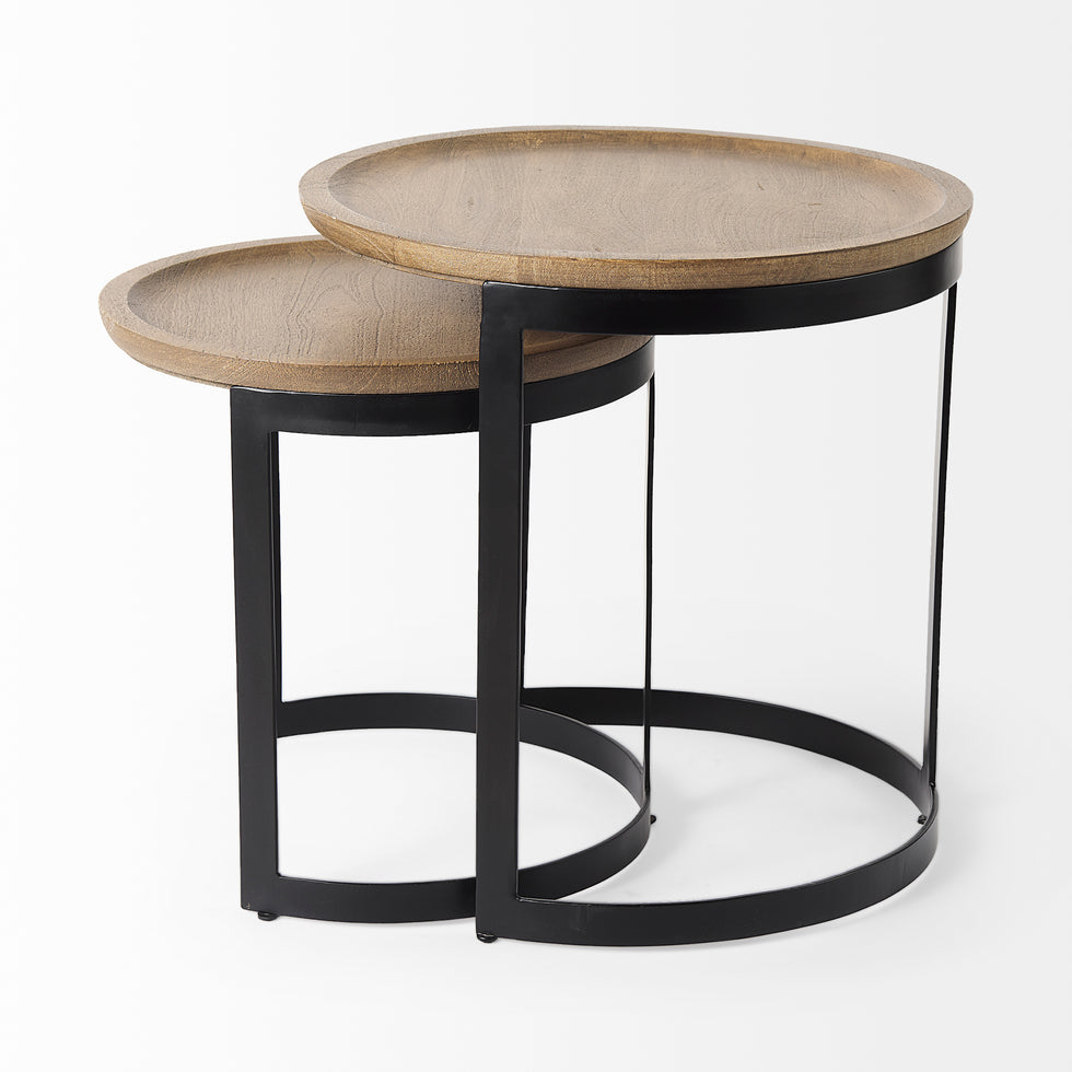 Mercana - Aisley Accent Table in Brown, Solid Wood