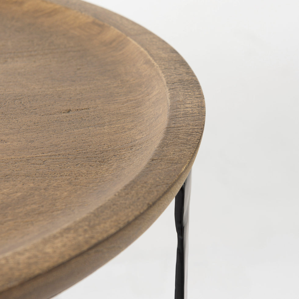 Mercana - Aisley Accent Table in Brown, Solid Wood