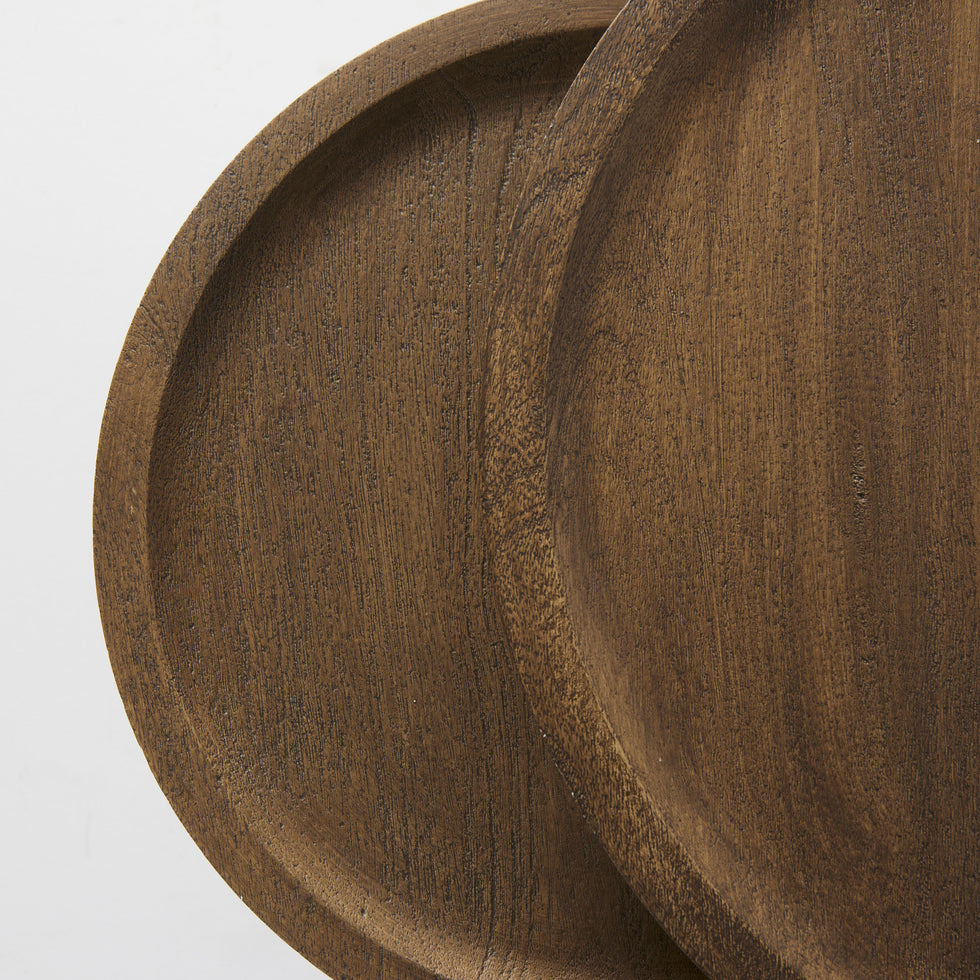 Mercana - Aisley Accent Table in Brown, Solid Wood