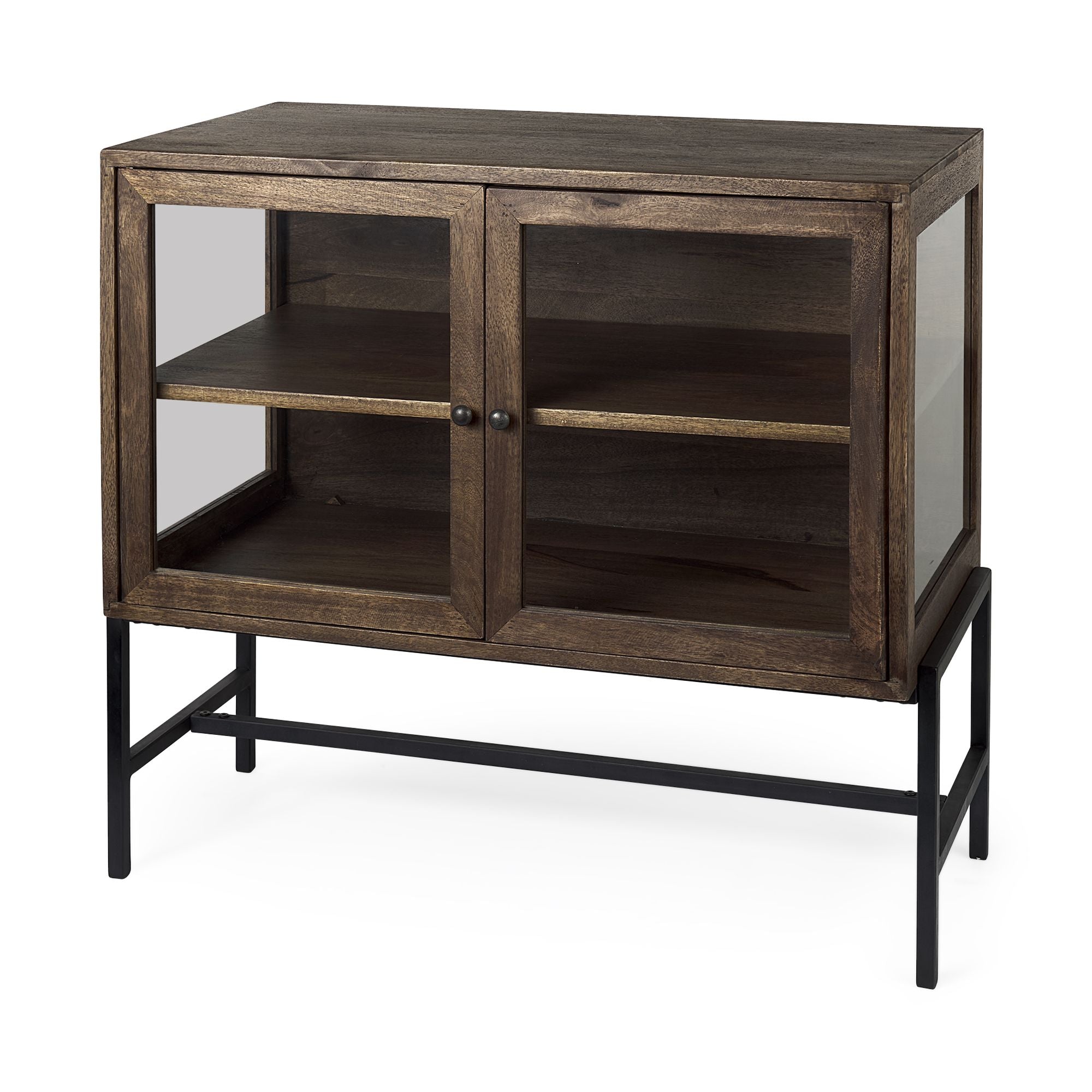 Mercana - Arelius Medium Wood Black Metal Base