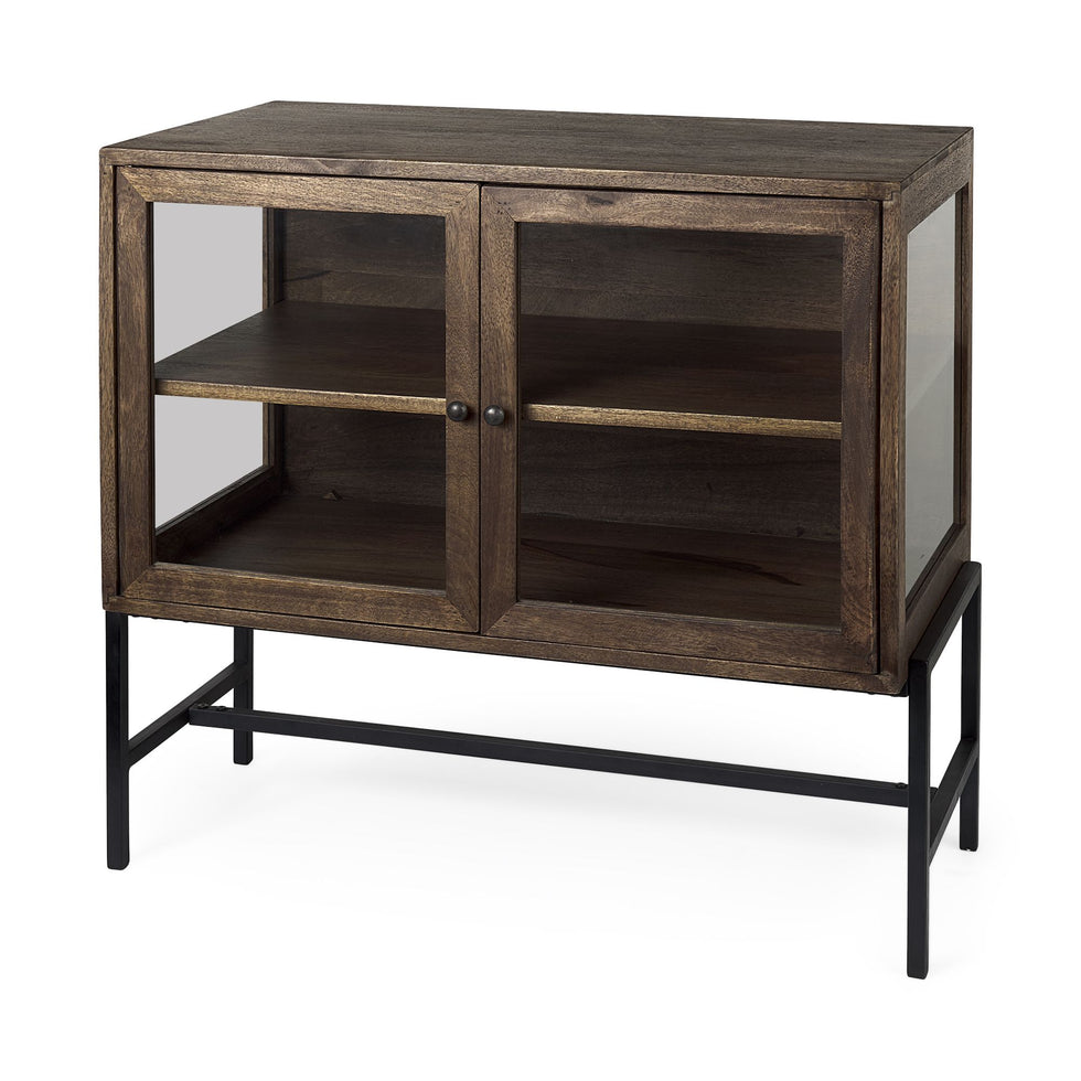 Mercana - Arelius Medium Wood Black Metal Base
