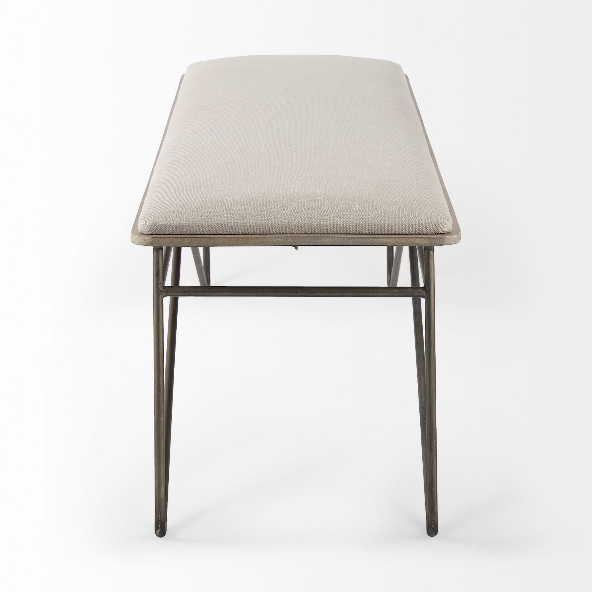 Mercana - Camille Bench with Metal Frame in Cream