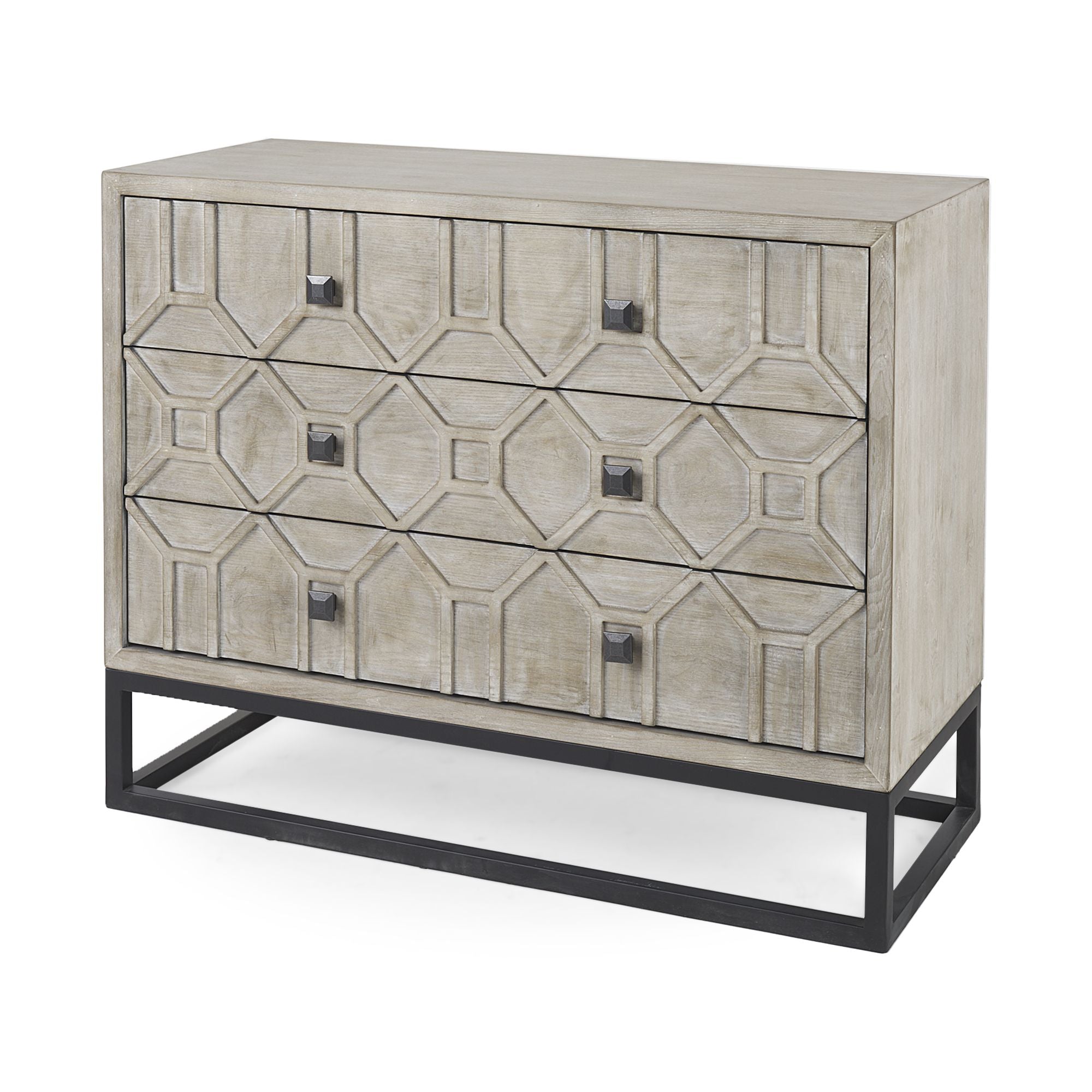 Mercana - Genevieve I Fir Veneer 3 Drawer Accent Cabinet