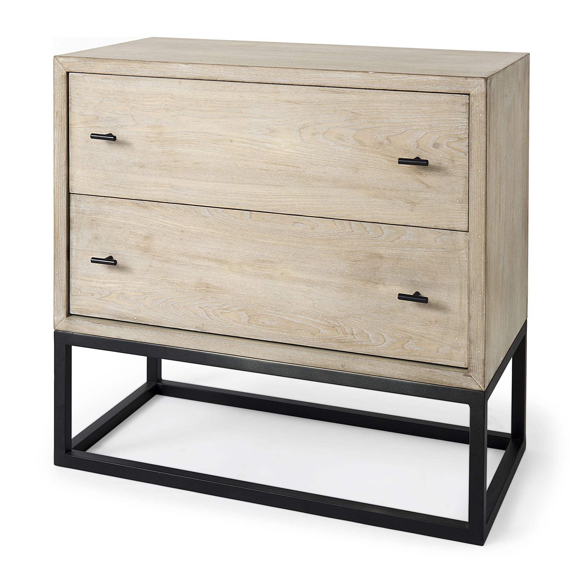 Mercana - Ciara Beige Fir Veneer 2 Drawer Accent Cabinet