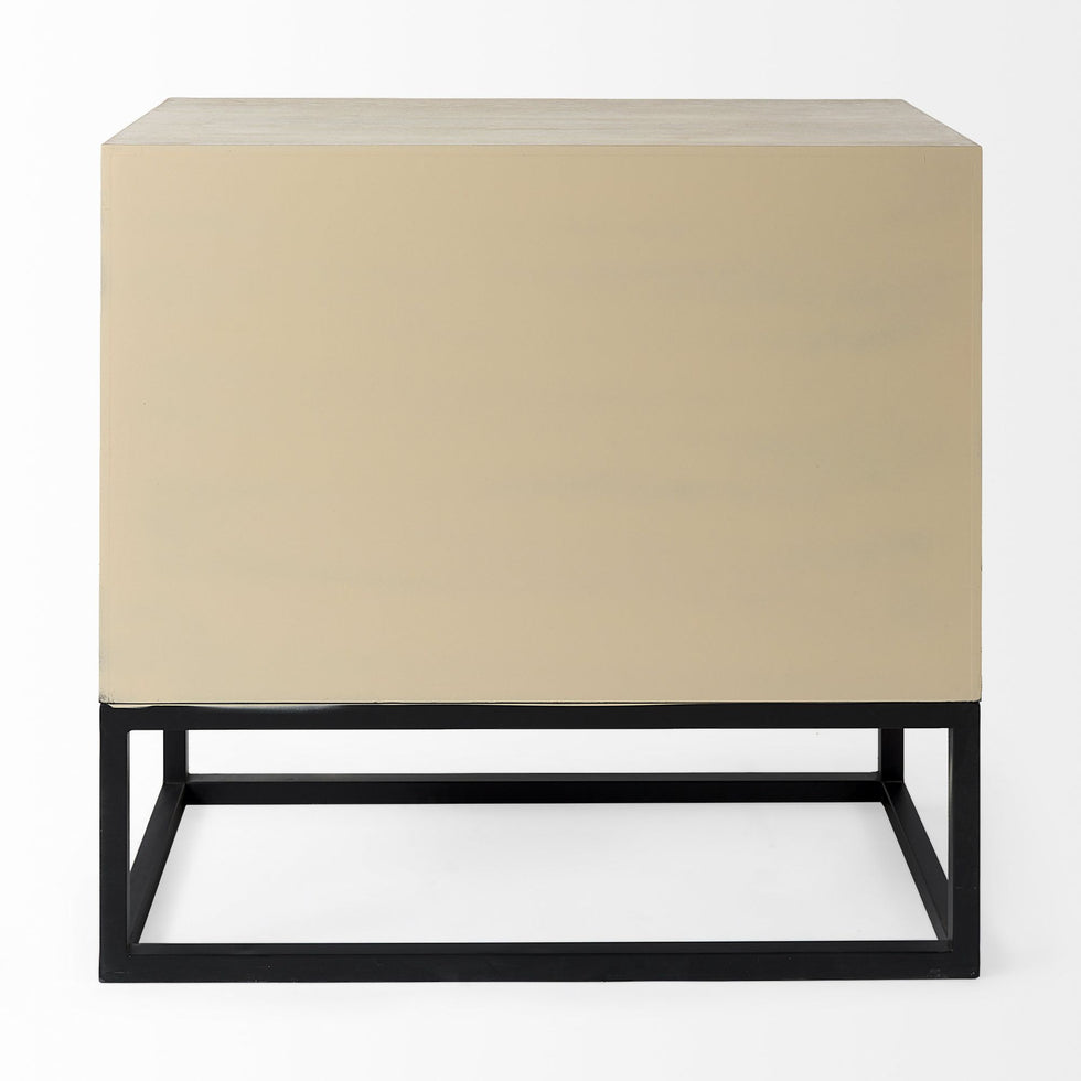 Mercana - Ciara Beige Fir Veneer 2 Drawer Accent Cabinet