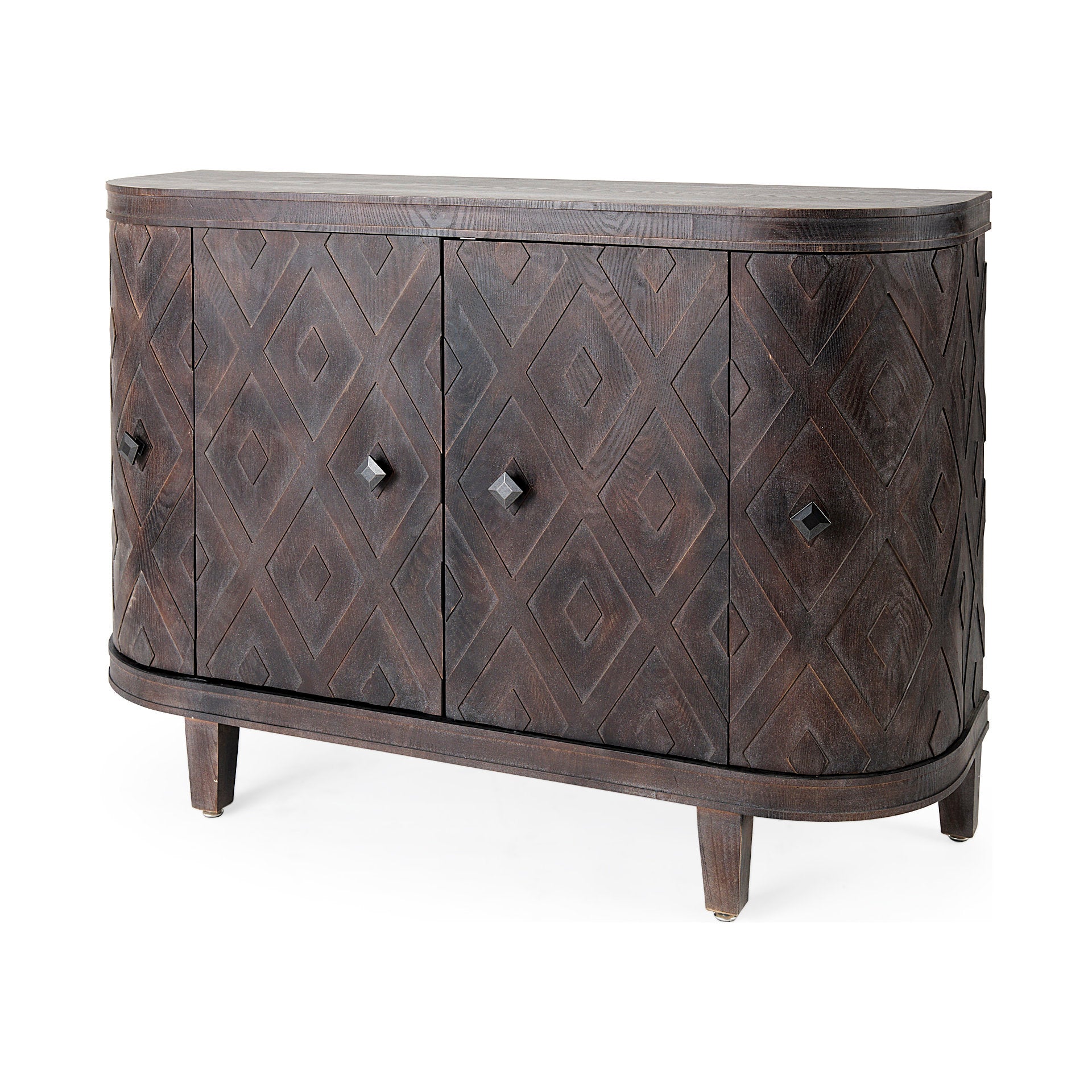 Mercana - Lennon Accent Cabinet in Brown, Solid + Manufactured Wood