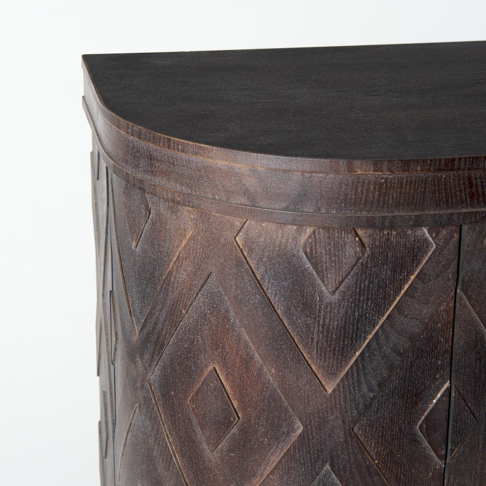Mercana - Lennon Accent Cabinet in Brown, Solid + Manufactured Wood
