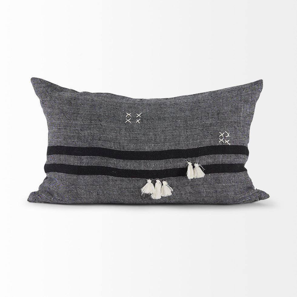 Mercana - Sibyl Pillow in Black, Fabric
