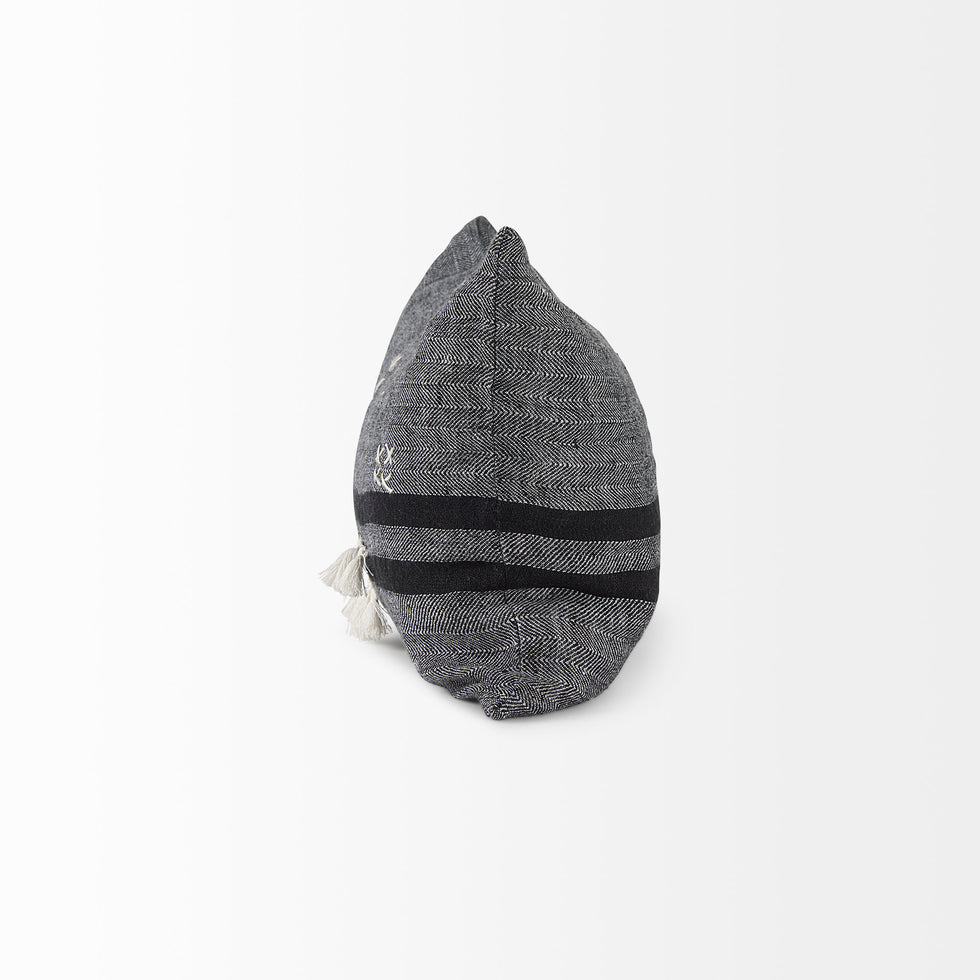 Mercana - Sibyl Pillow in Black, Fabric
