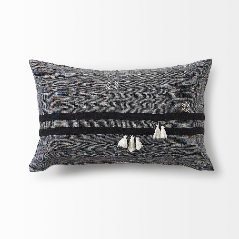Mercana - Sibyl Pillow in Black, Fabric