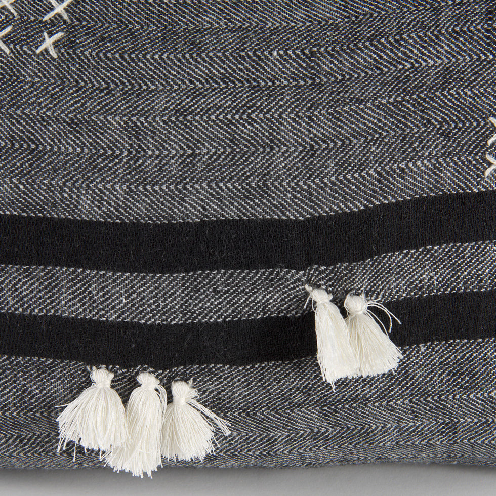 Mercana - Sibyl Pillow in Black, Fabric