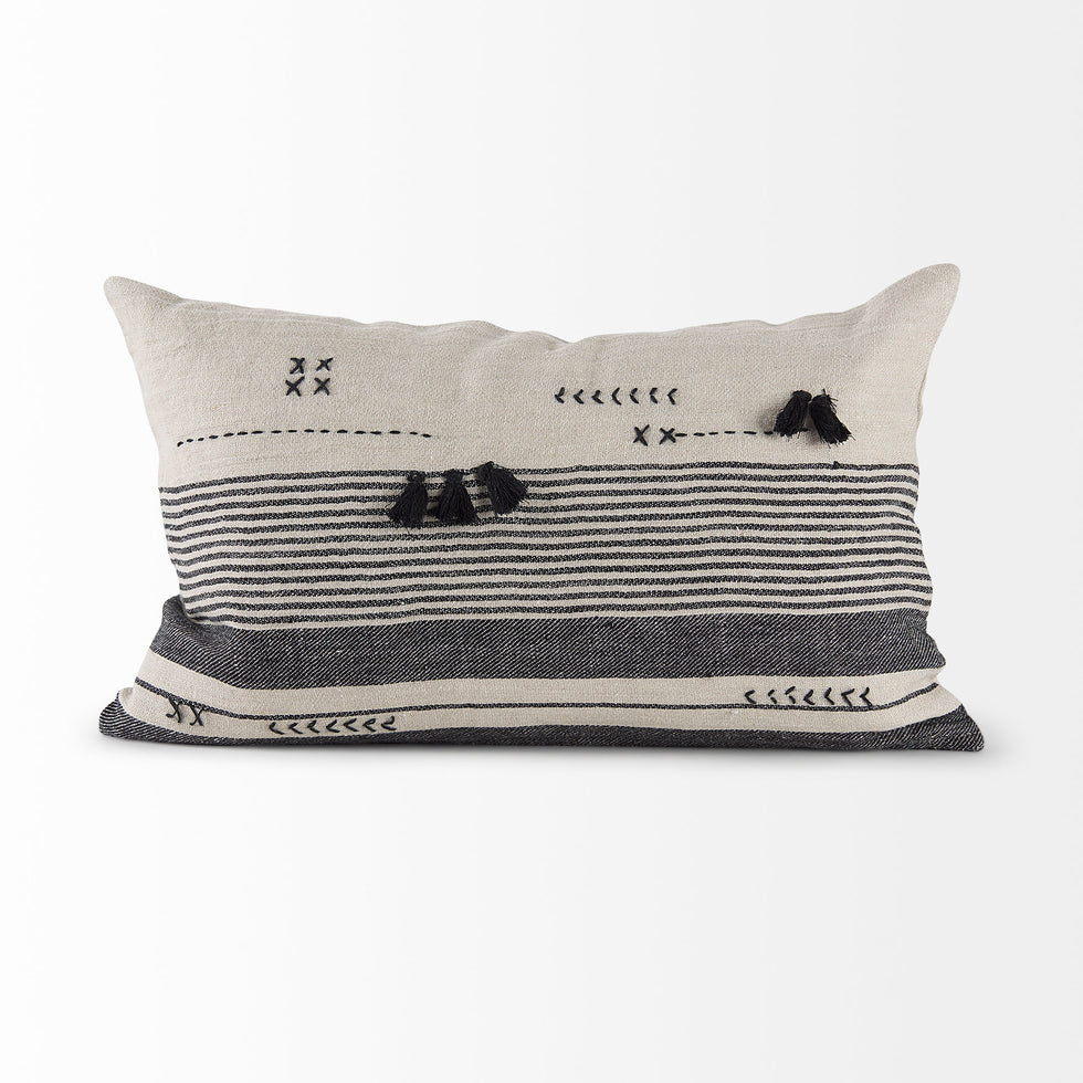 Mercana - Thalia Pillow in Black, Fabric
