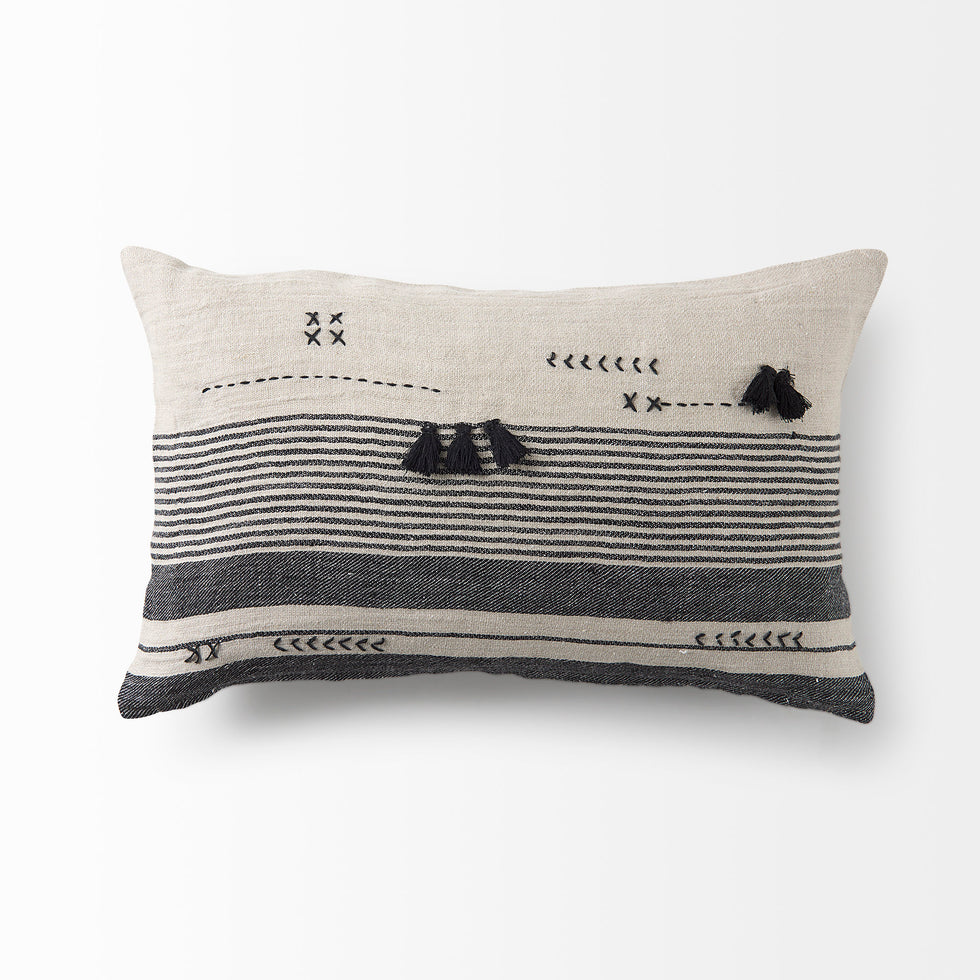 Mercana - Thalia Pillow in Black, Fabric