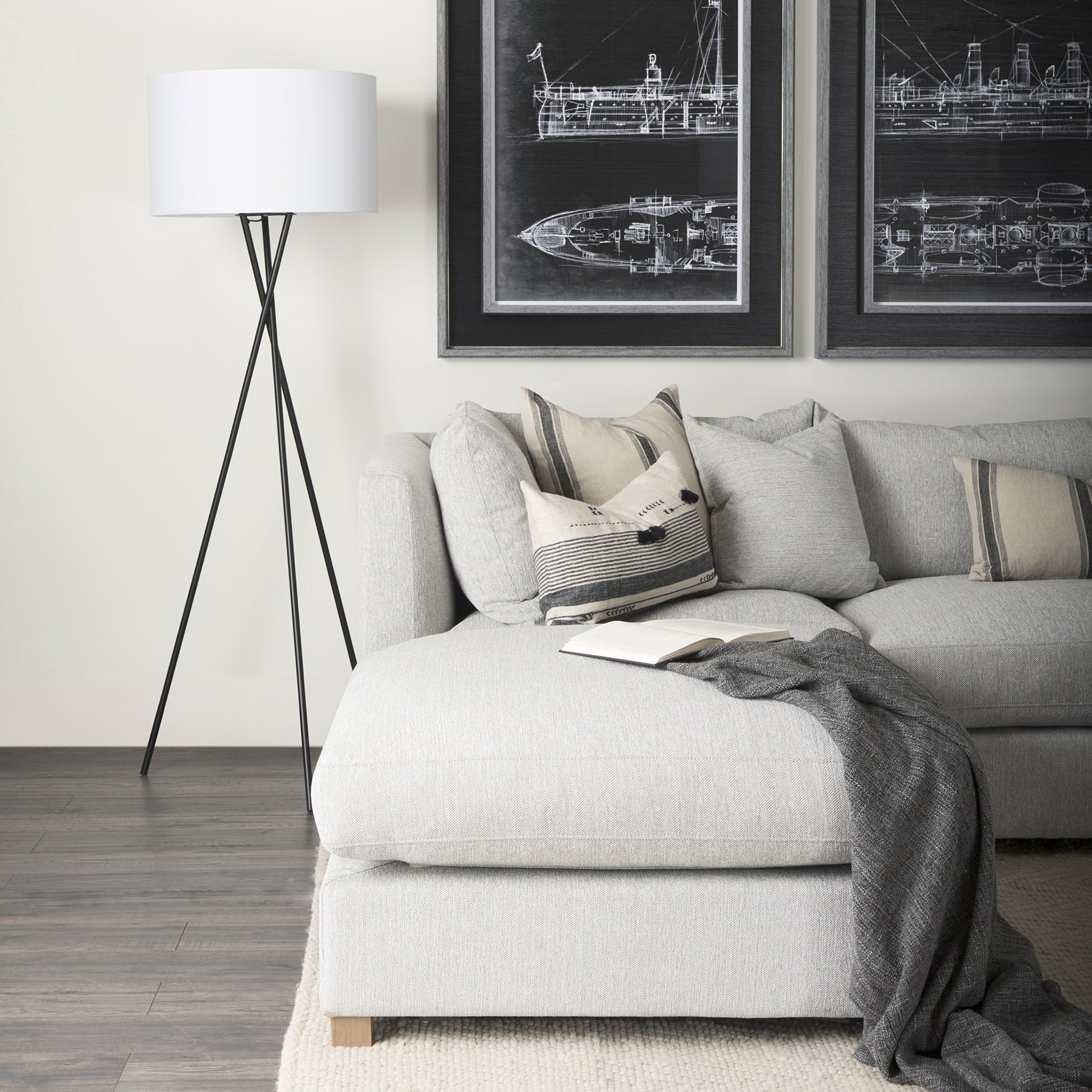 Mercana - Thalia Pillow in Black, Fabric