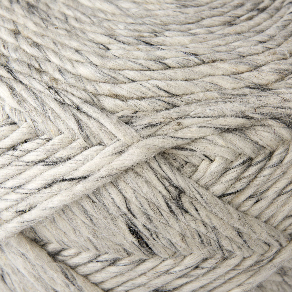 Mercana - Esfera Beige Chevron Woven Round Pouf