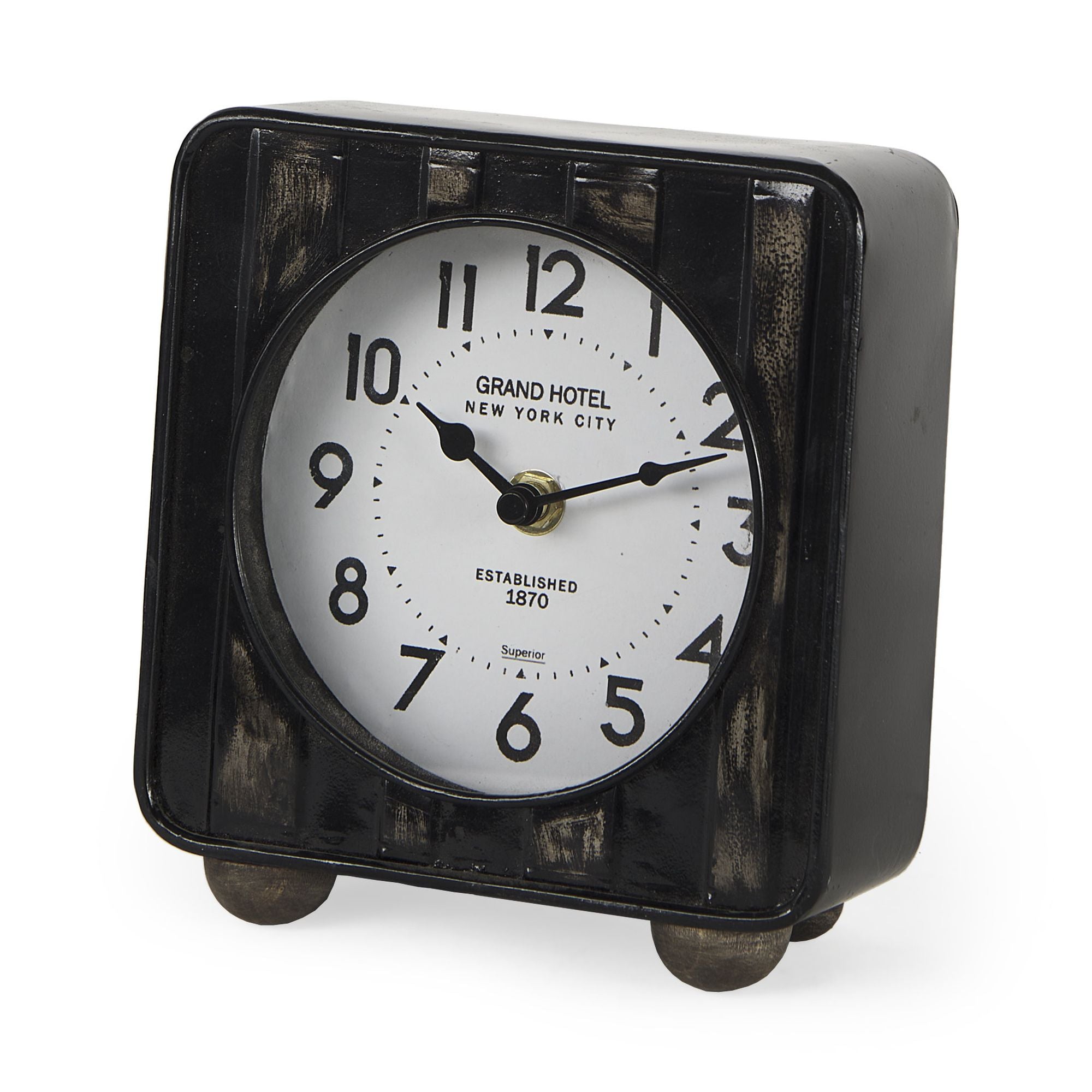 Mercana - Karl Iron Rounded Square Table Clock