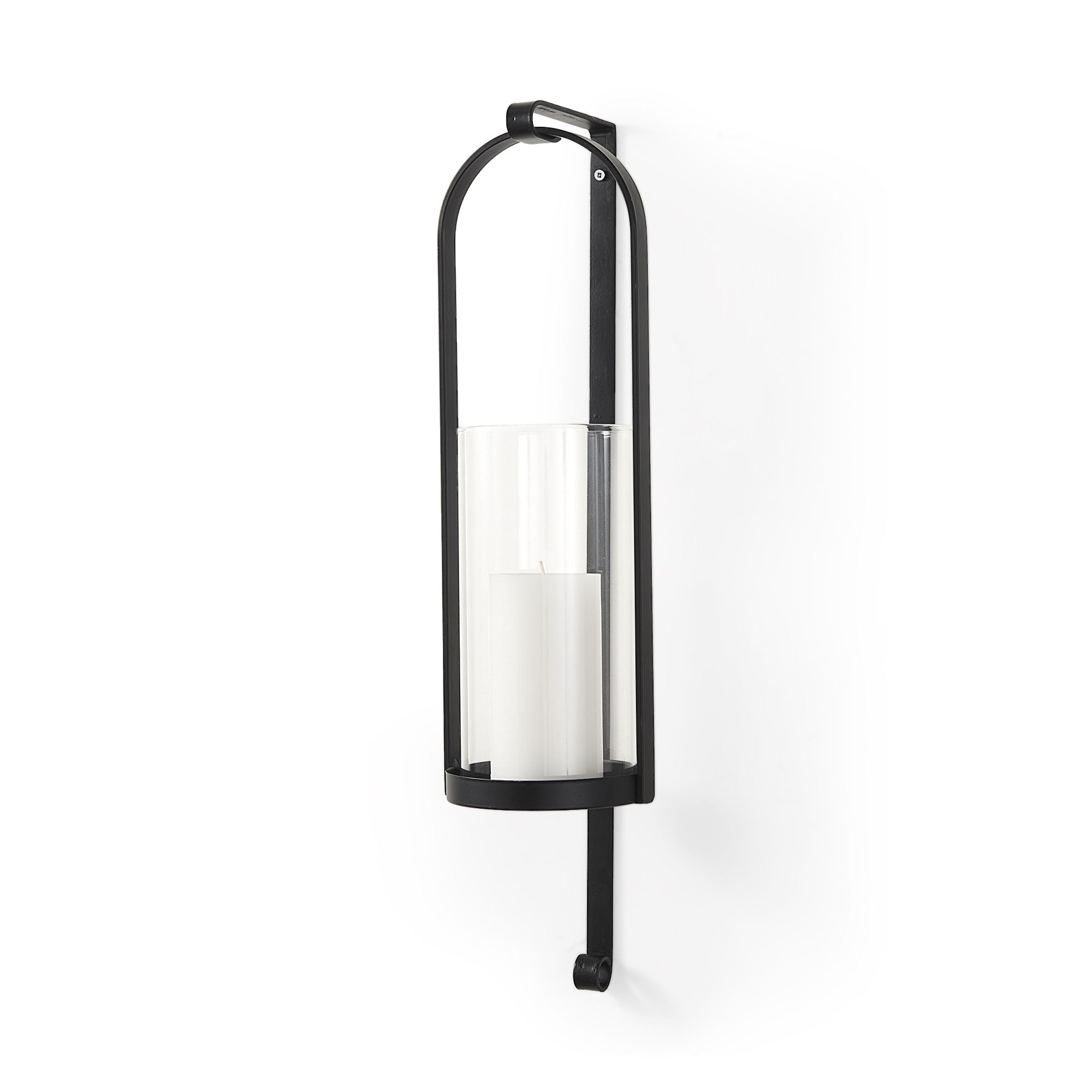 Mercana - Kero Black Metal Wall Candle Holder