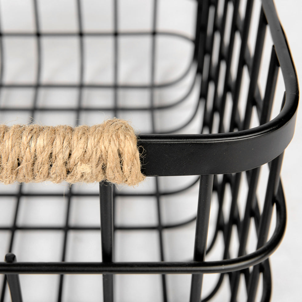 Mercana - Marius Basket in Black, Metal