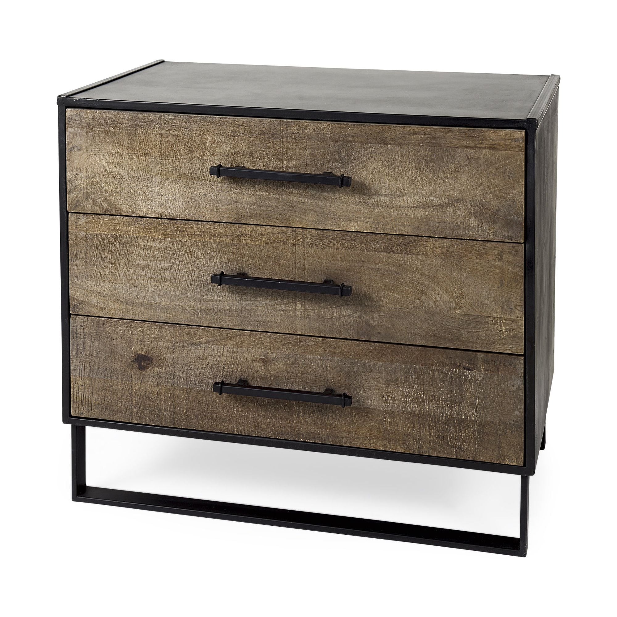 Mercana - Alvin Wood with Metal Framing Accent Cabinet