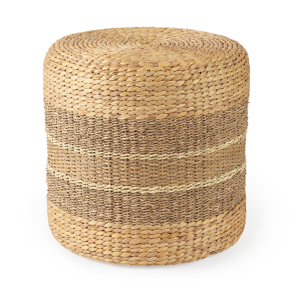 Mercana - Maya Pouf in Brown, Seagrass
